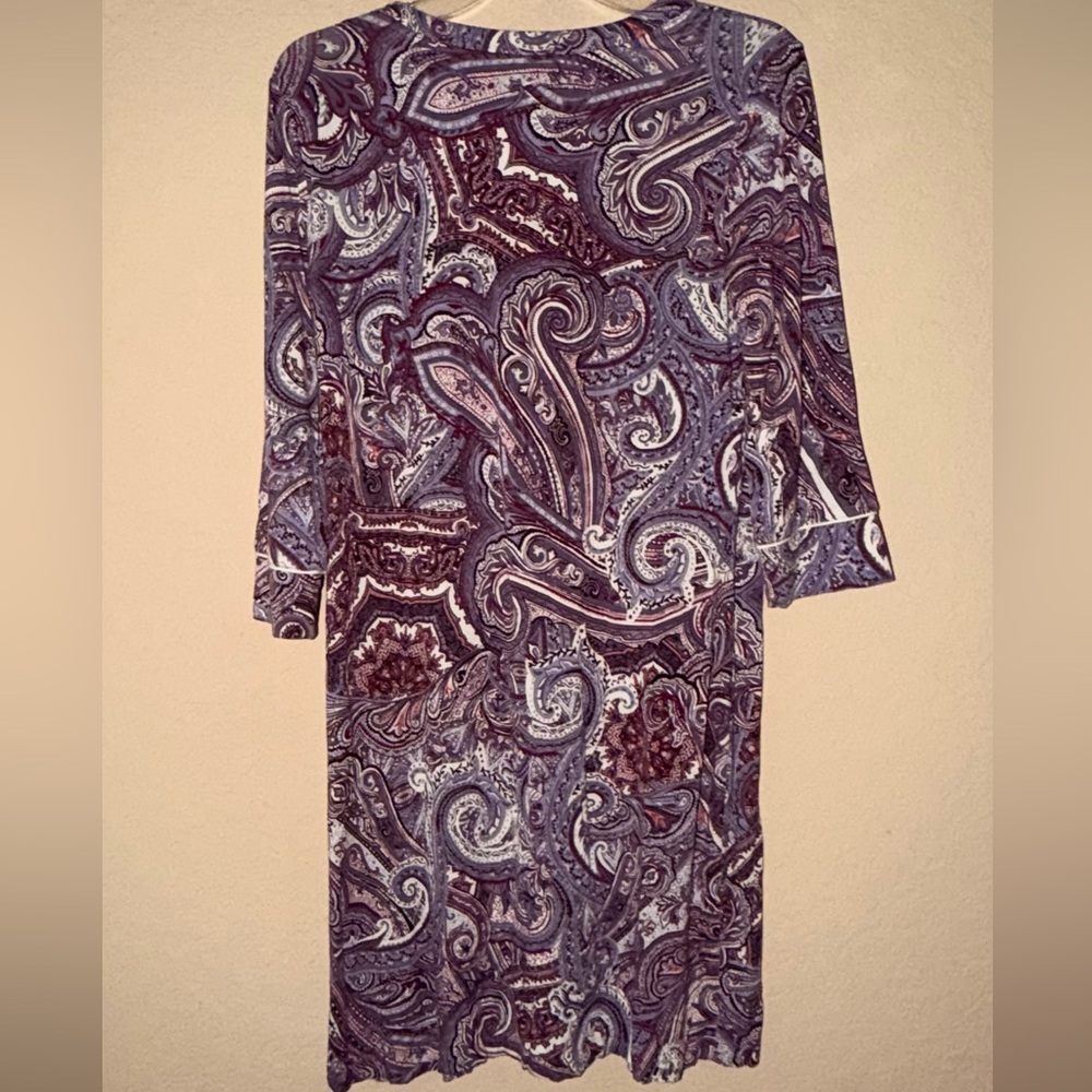 Soma Paisley Luxury Nightgown Small Soft Rayon Stretch Elegant Sleep Dress - Picture 3 of 6